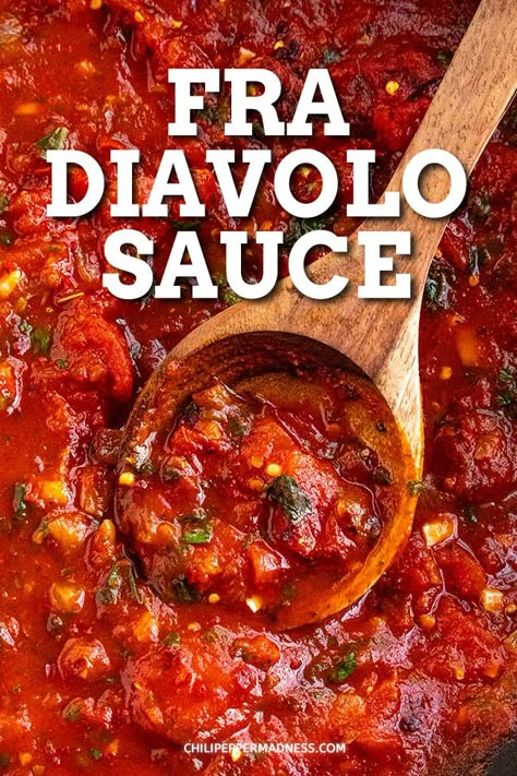 Diavolo Sauce Recipe, Fra Diavolo Sauce Recipe, Fra Diavolo Sauce, Seafood And Pasta, Diavolo Sauce, Italian Sauce Recipes, Fra Diavolo, Sauce Spaghetti, Italian Tomato Sauce