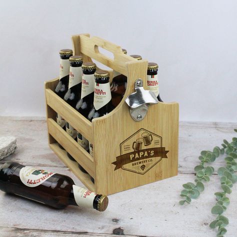 Looking for the perfect Father's Day gift? 🎁 How about a personalised "Dads Brewery" beer crate that fits 8 bottles of your dad's favourite brews! 🍻 This unique and thoughtful gift is sure to make him smile on his special day. Cheers to celebrating all the awesome dads out there! Order now and show Dad just how much he means to you. #FathersDayGift #CheersToDad #fathersday #fathersdayuk #Fathersday2024 #fathersdaygifts #fathersdayideas #fathersdaygiftideas #gifts #GiftsForDad Beer Caddy, Beer Crate, Beer Box, Grandad Gift, Dads Favorite, Personalized Beer, Beer Bottles, Auntie Gifts, Cold Beer