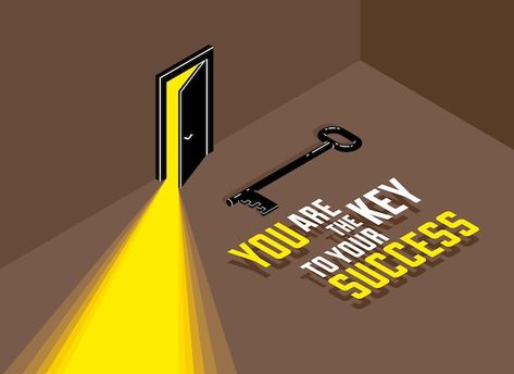 Path To Success Illustration, Door Illustration Design, Door Open Illustration, Key Illustration Graphic Design, Door Graphic Design, Half Open Door, Door Illustration, Healthcare Ads, India Poster