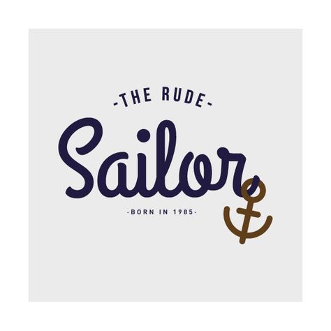 The Rude Sailor. by Yosu Arrillaga, via Behance Sailor Logo, Text Tshirt, Tshirt Business, Logotype Design, Vintage Logo Design, Visual Branding, Kids Logo, Letterhead, Embroidery Techniques