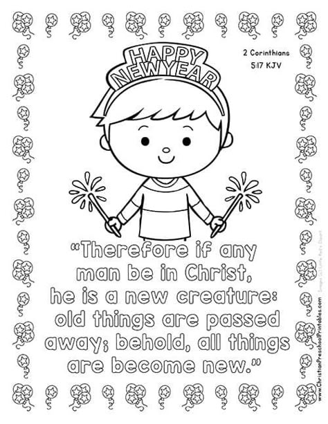 New Years Eve Bible Lesson For Kids, New Year Children Church Lesson, Rh Kids, Crown Coloring Page, New Year Bible Verse, Faith Warrior, Dad Might, Bible Verse Printables, Becoming An Adult