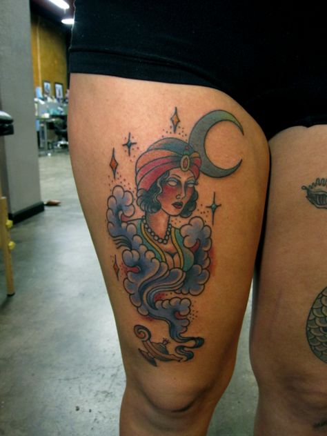 Magic Lamp Tattoo, Genie Lamp Tattoo, Genie Tattoo, Trumpet Tattoo, Aladdin Magic Lamp, Lamp Tattoo, Learn To Tattoo, Funky Tattoos, Genie Lamp