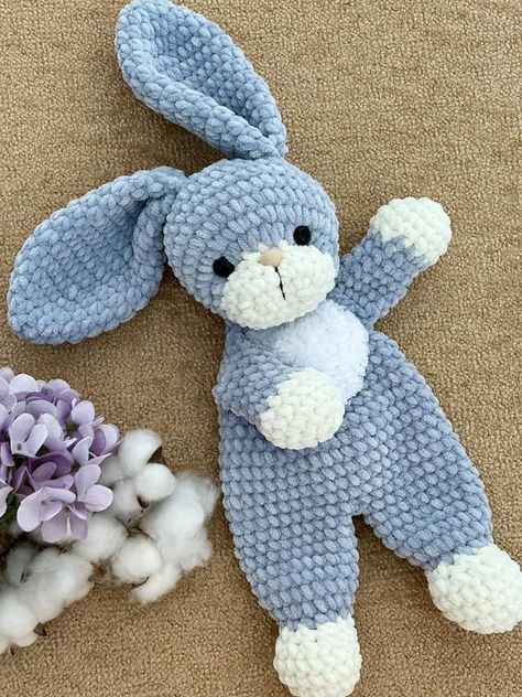 Amigurumi. Crochet And Knitting | My lovely bunny 🐰 | Facebook Crochet Baby Snuggler Free Pattern, Crochet Snuggie Pattern Free, Crochet Animals Free Patterns Amigurumi, Cute Stuff To Crochet, Pink Crochet Ideas, Crochet Animals Free Patterns Easy, Bunny Lovey Pattern, Bunny Lovey Crochet Pattern, Crochet Bunny Patterns