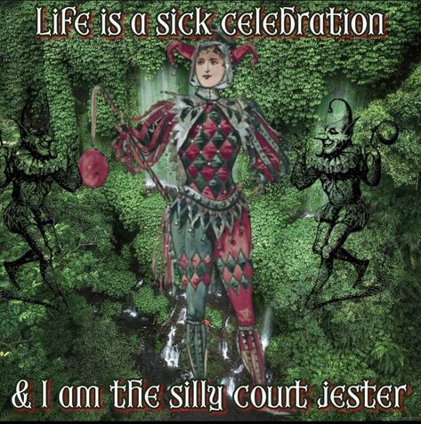 Jorkin My Peanits, Jester Core Aesthetic, Jester Aesthetic Banner, Jestercore Aesthetic, Jester Astethic, Jester Dnd, Court Jester Aesthetic Dark, Jester And Princess, Court Jester Aesthetic