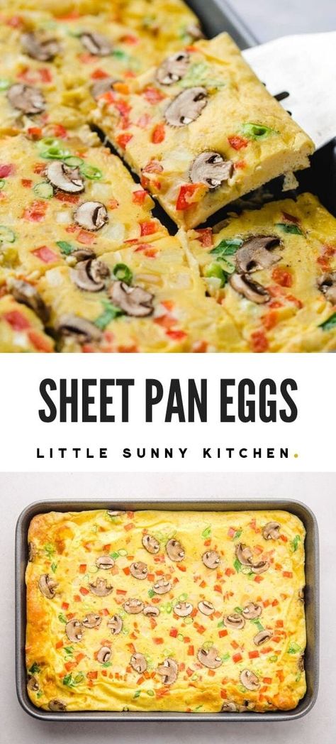 Sheet Pan Eggs, Cottage Meals, Light Lunches, Little Sunny Kitchen, Sunny Kitchen, Breakfast For A Crowd, Vacation Meals, Feed A Crowd, Easy Brunch