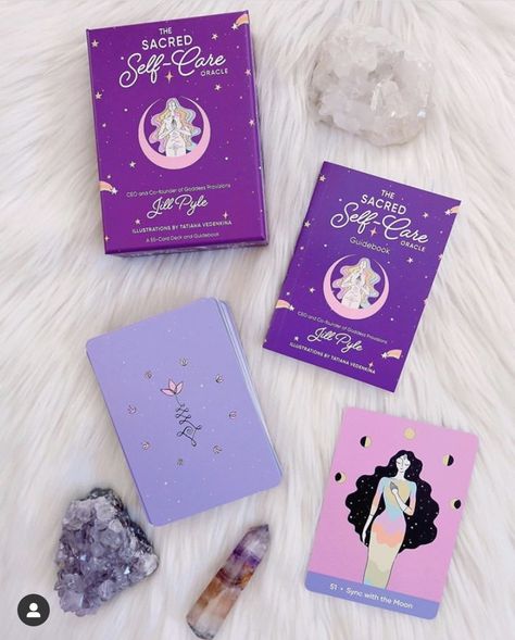 Tarot And Crystals Aesthetic, Sacred Self Care Oracle, Astrology Oracle Cards, Oracle Card Altar, The Herbal Astrology Oracle, Appreciate Life Quotes, Baby Witch, Oracle Cards, Fall Shopping