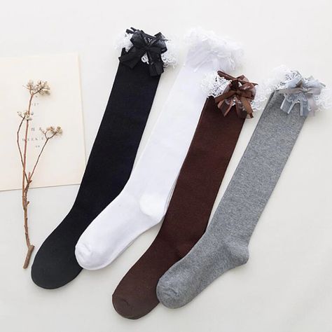 Smarter Shopping, Better Living! Aliexpress.com White Harajuku Knee-high Socks For Winter, Kawaii Knee High Socks, Princesscore Socks, Kawaii Lace Socks, Kawaii Ankle Socks, Lace Stockings, Halter Dress Short, Luxury Duvet Covers, High Knees