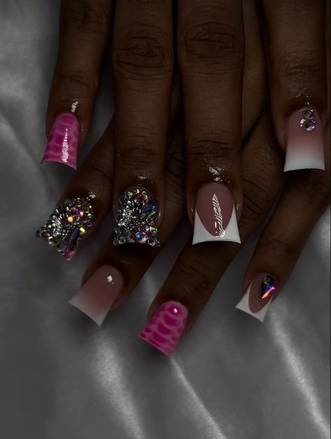 Short Baddie Nail Designs, Nail Inspo Medium Length, Acrylic Toe Nails, Hard Nails, Duck Nails, Cute Simple Nails, Diy Acrylic Nails, Drip Nails, Simple Gel Nails