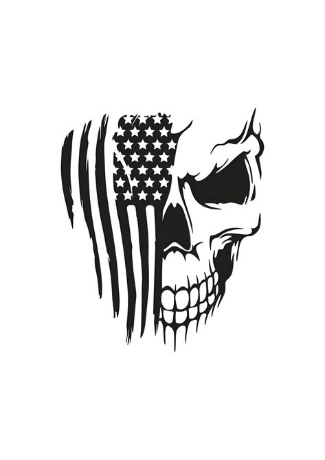 Miniature Youtube, Skull Flag, American Flag Decal, Svg Skeleton, American Flag Svg, Skeleton Svg, Vehicle Decor, Flag Svg, Flag Decal