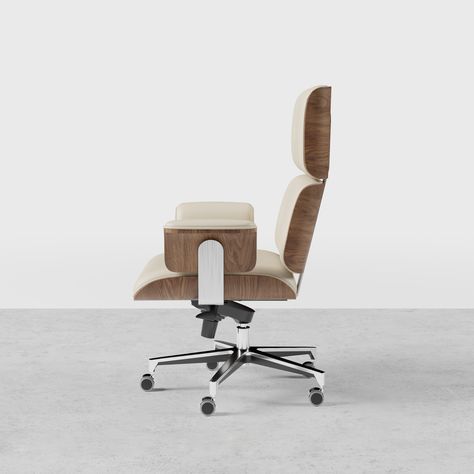 Modern White Home Office Chair Upholstered Swivel Task Office Chair Height Wooden Office Chair, Urban Interior Design, White Home Office, Black Home Office, Wood Office Desk, Wood Chair Design, Best Office Chair, Home Office Chair, Modern Office Desk