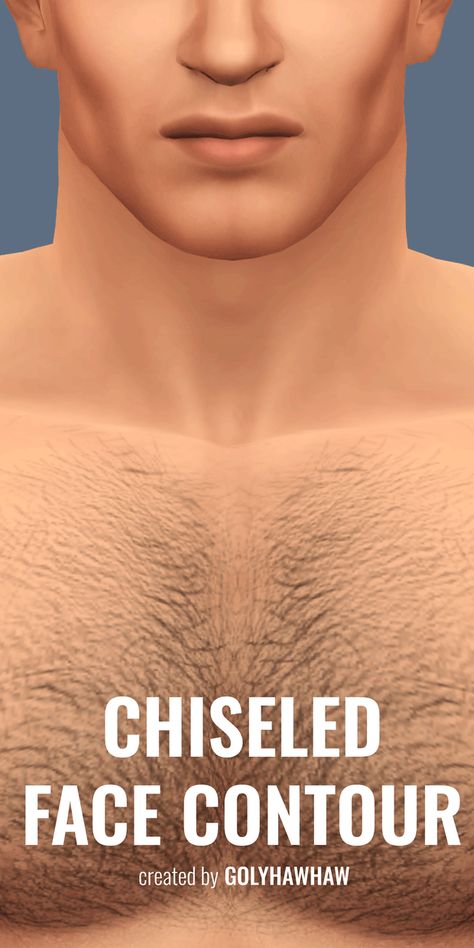 Sims 4 Cc Contour, Sims 4 Body Hair, Male Sims, Sims 4 Men Clothing, Sims 4 Male Clothes, Cheek Contour, Sims 4 Traits, The Sims 4 Skin, Pelo Sims