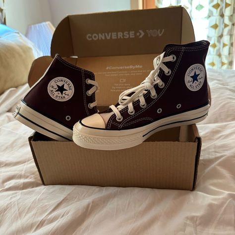 Vintage Cream! Custom!!! Never Worn Downtown Girl Shoes, Retro Converse, Cool Converse, Cute Converse Shoes, Converse Aesthetic, Brown Converse, Converse Brown, Cute Converse, Crocs Fashion