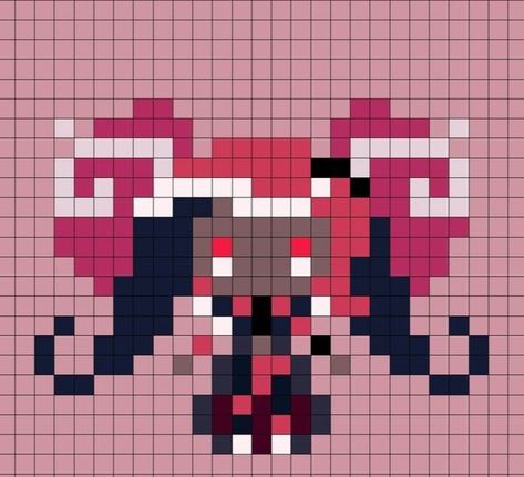 Helluva Boss Perler Beads, Hazbin Hotel Perler Beads, Hazbin Hotel Pixel Art, Pixlr Art, Kandi Charms, Block Drawing, Castlevania Wallpaper, Hamma Beads Ideas, Mini Doodle