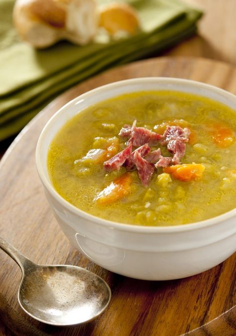 Brown Mustard Recipe, Yellow Pea Soup, Ham Soup Recipes, Swedish Cuisine, Low Calorie Soup, Pea And Ham Soup, Mustard Recipe, Healthy Food Guide, Soup Maker