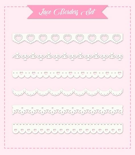 Lace Border Png, White Lace Border, Lace Png, Quote Template Design, Geometric Borders, Free Digital Stickers, Art Deco Borders, Lace Drawing, Stamp Frame