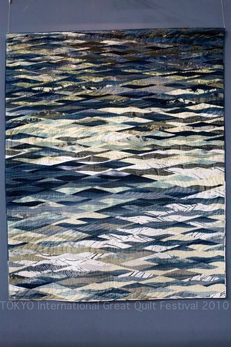 Water Quilt, Seascape Quilts, Landscape Quilting, Ocean Quilt, Landscape Art Quilts, Landscape Quilt, Japanese Quilts, Landscape Quilts, Quilt Show