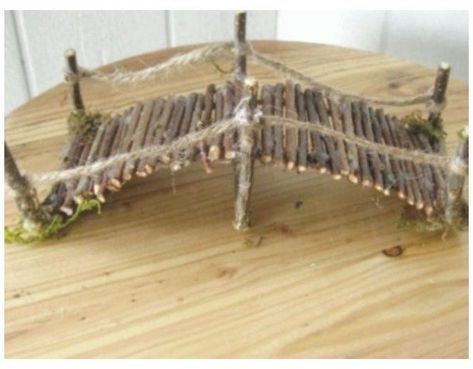 Fairy Garden Bridge, Diy Fairy Garden Ideas, Diy Fairy Garden, Funny Vine, Fairy Garden Ideas, Fairy Tree Houses, Fairy Garden Furniture, Fairy Homes, Fairy House Diy