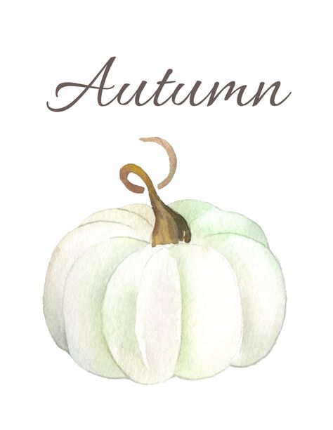 Download your FREE Autumn Printable | HighEndPennies Autumn Printables, Thanksgiving Poems, Free Fall Printables, Pumpkin Arrangements, Fall Accents, Pumpkin Sign, Watercolor Pumpkins, Fall Watercolor, Fall Printables