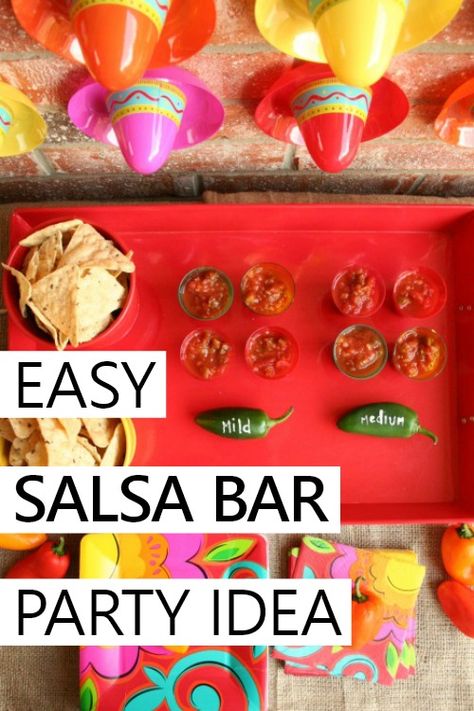 How To Serve Chips And Salsa At A Party, Salsa Bar Ideas, Social Gathering Ideas, Salsa Bar, Halloween Names, Cheese Bar, Mild Salsa, Summer Party Themes, Easy Salsa