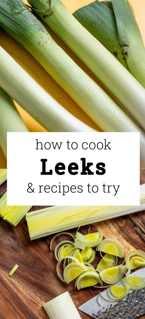 How to Prepare and Cut Leeks / Preparing leeks is easy and leads to some delicious recipes. Cooking Leeks Easy Recipes, Cooking With Leeks, Recipes For Leeks, Leek And Zucchini Recipe, What To Do With Leeks, How To Use Leeks, Recipes With Leeks Healthy, Braised Leeks Recipes, How To Prepare Leeks