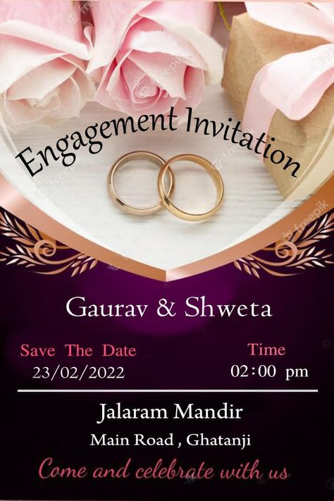 Engagement Invitation Card Design, Engagement Invitation Cards, Engagement Invitation Template, Ring Ceremony, Indian Wedding Invitation Cards, Engagement Card, Rings Ceremony, Indian Wedding Invitations, Engagement Invitations