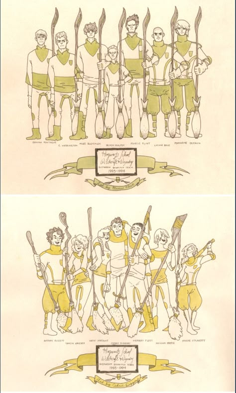 slytherin/hufflepuff quidditch teams Irish Quidditch Team, Slytherin X Hufflepuff Fanart, Hufflepuff Fanart, Hufflepuff X Slytherin, Slytherin X Hufflepuff, Slytherin Quidditch Team, Hp Hufflepuff, Quidditch Uniform, Hufflepuff Quidditch