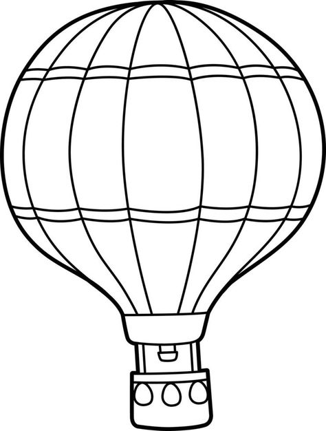 Hot Air Balloon Doodle, Hot Air Balloon Coloring Pages, Diy Christmas Cards Cricut, Hot Air Balloon Drawing, Hot Air Balloon Clipart, Shark Party, Cat Coloring Page, Water Balloons, Drawing Templates