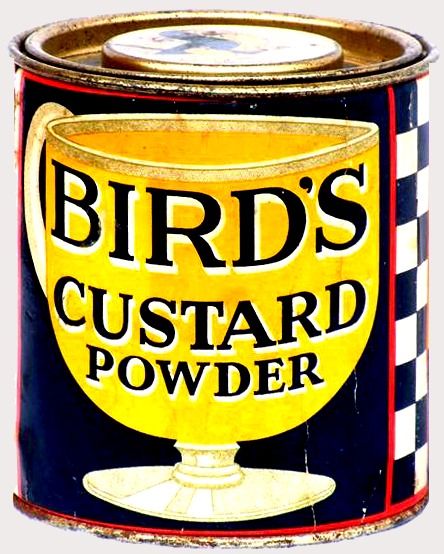 Bird’s Custard was first formulated and first cooked by Alfred Bird in 1837, because his wife was allergic to eggs, the key ingredient used to thicken traditional custard. After he discovered… Kitchen Aga, Birds Custard, Bird's Custard, Dandelion And Burdock, Custard Powder, Tea Biscuits, Tin Cans, Rich Fabric, Puddings