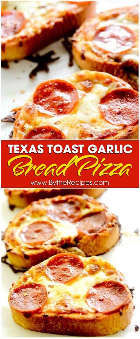 Garlic Bread Pizza Texas Toast, Garlic Toast Pizza, Texas Toast Pizza, Toast Garlic Bread, Pizza Type Recipes, Texas Toast Bread, Pizza Croissant, Texas Toast Garlic Bread, Pizza Bread Recipe