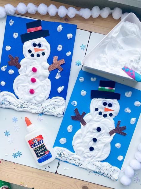 Make Puffy Paint, Puffy Paint Crafts, Paint Snowman, Diy Puffy Paint, Ocean Animal Crafts, Creative Art Activities, Snowman Party, Kids Crafting, Puffy Paint