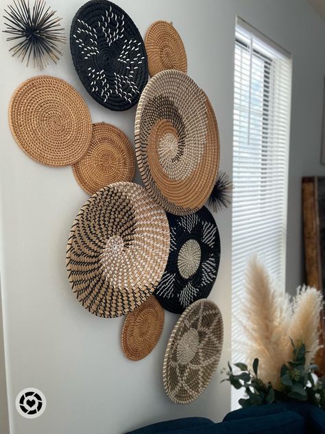 The perfect wall art set! Each piece is individual, so you can design it however you want. Follow my shop @Emily.Katheryne on the @shop.LTK app to shop this post and get my exclusive app-only content! #liketkit #LTKhome #LTKunder100 @shop.ltk https://liketk.it/41Ony Flat Baskets Wall Decor, Vietnam Restaurant, Basket Decor, Farmhouse Landscaping, Basket Wall Decor, Wall Basket, Decoration Stickers, Woven Basket, African Design Dresses