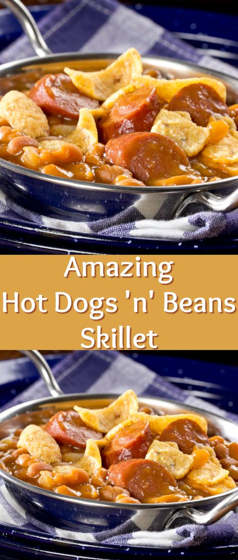 Hotdogs Casserole, Hot Dogs And Beans, Dinner Pies, Hot Dogs Recipes, Beef Hot Dogs, Pot Dinners, Supper Ideas, Quick Dinners, Hot Dog Recipes