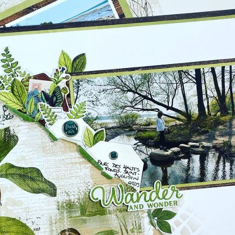 Scrapbooking Quebec on Instagram: "12x12 layout featuring the @simplestories_ Simple Vintage Lakeside collection. There is a process video for the page design (using different material) on my YouTube channel Scrapbooking Quebec. (Scrapbook Layout # 290/Link in bio). #scrapbooking #scrapbookingprocessvideos #scrapbookinglayout #scrapbookingpage #12x12scrapbooking #12x12scrapbooklayout #simplestories_ #simplestoriessimplevintagelakeside #simplescrapbooking #easyscrapbooking #scrapbookingqc" Tree Scrapbook Layouts, Scrapbooking Quebec, Tree Camping, 12x12 Scrapbook Layouts, Simple Scrapbook, Paper Scraps, Lakeside Collection, 12x12 Scrapbook, Simple Stories