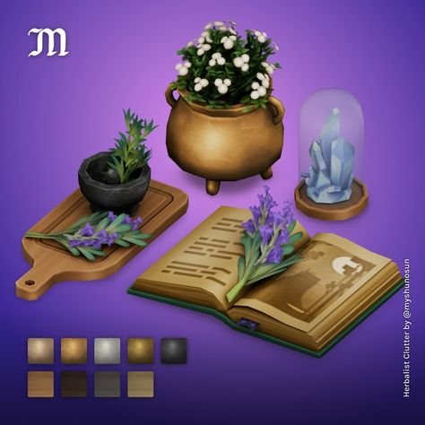 Herbalist Clutter | Patreon Best Sims 4 Cc, Sims4 Build, Cc Packs, Cozy Places, Sims 4 Clutter, Sims Ideas, Casas The Sims 4, Save File, Sims 4 Cc Packs