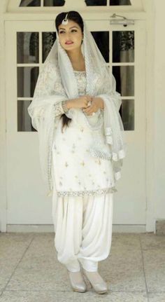 Fashion: #fashion, #style, #outfitinspiration, #beauty White Patiala Suit, Dhoti Outfits, Hindu Couple, Anmol Gagan Maan, Churidar Dress, Ladies Suits Indian, Simple Indian Suits, Coordinate Outfits, Crop Farming