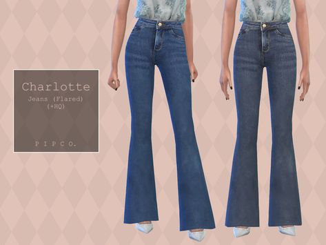 Sims 4 Flared Pants, Sims 4 Tsr, Sims 4 Cas Mods, Jeans Flared, Sims 4 Cc Folder, Sims 4 Teen, Cold Weather Outfit, Sims 4 Cc Clothes, Sims 4 Dresses