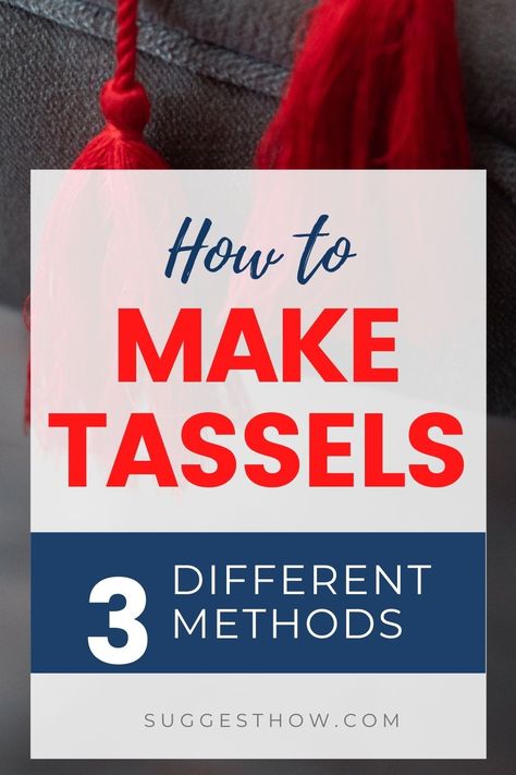 Who doesn't like tassels? If you're unsure how to make tassels by yourself, you can follow my diy tutorials and make a tassel at your home today. #diy #diytutorials #tassels #crafts #maketassels #homediy How To Make A Beaded Tassel, Tassel Making Tutorials Easy Diy, Tassel Diy How To Make, Making Tassels With Yarn, Tassel Making Tutorials, How To Make Tassel Earrings, How To Make A Tassel With Yarn, How To Make Tassels Tutorials, How To Make A Tassel