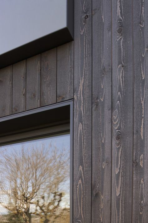 Window Reveal, Wood Facade, External Cladding, Wooden Facade, House Cladding, Window Detail, Tudor Style Homes, Wood Architecture, Wood Cladding