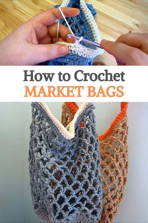 Crochet Market Bags, Crochet Spring Patterns, Market Tote Bag Pattern, Handbags Patterns, Crochet Beach Bags, Crochet Market, Free Crochet Bag, Crochet Bag Pattern Free, Bag Pattern Free