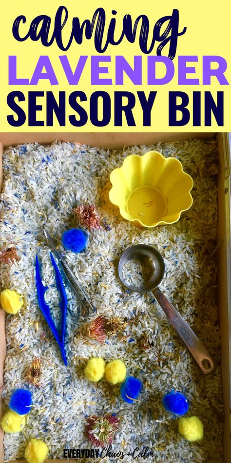 Feelings Lesson Plans, Rice Sensory Bin, Lavender Rice, Over Tired, Montessori Crafts, Toddler Sensory Bins, Sensory Tubs, Sensory Games, Water Games For Kids