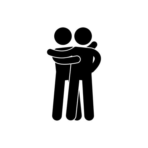 Fun Symbols, Not A Hugger Svg, Hug Friendship, People Hugging, Hug Images, Need A Hug Meme, Friends Hugging, Vector Png, Home Icon