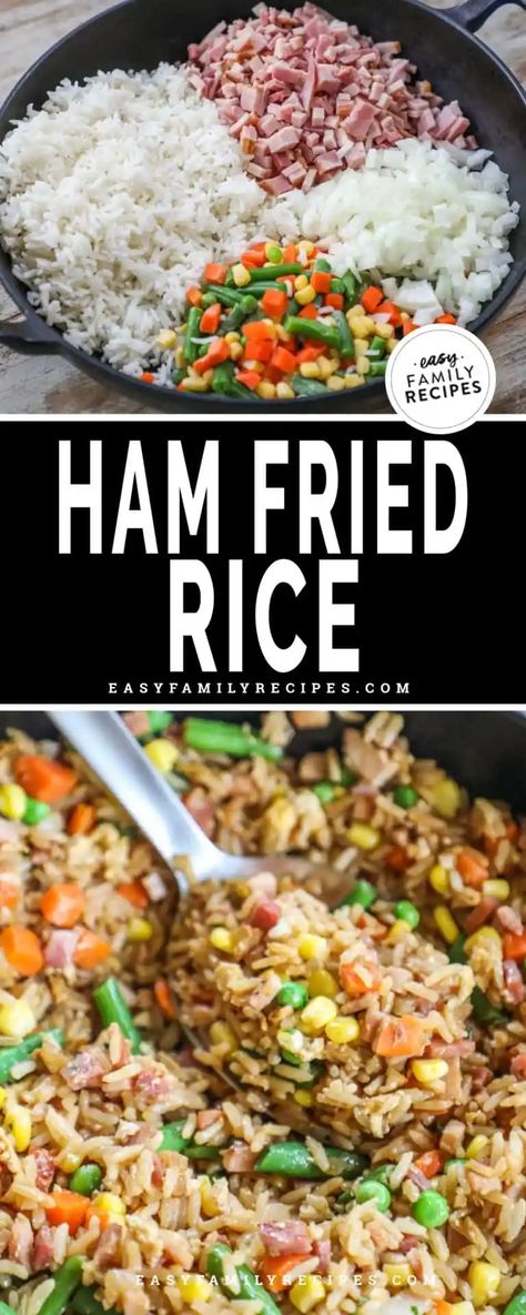 Tangy Coleslaw Recipe, Fluffy Jasmine Rice, Ham Steak Recipes, Ham Fried Rice, Sesame Seeds Recipes, Fried Ham, Pork Dinners, Pork Meals, Healthy Pork