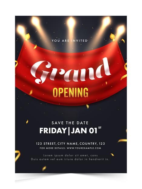 Promotional Graphic Design, Opening Poster Design, Grand Opening Design, Opening Card, Grand Opening Banner, Opening Invitation, Design Company Names, Grand Opening Invitations, Travel Flyer