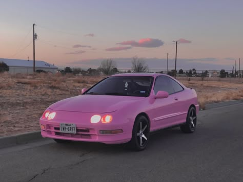 my pink teggy is looking mighty cute out in the streets ! follow me to see more 
insta @pynkteggy Pink Acura Car, Da Integra, 1997 Acura Integra, 1996 Acura Integra, 1993 Acura Integra, 1995 Acura Integra, Acura Integra Type R, Acura Integra A Spec, 2001 Acura Integra Type-r