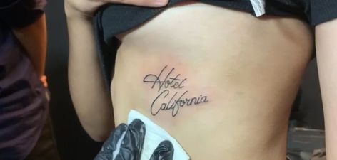 Hotel California Tattoo, California Tattoo Ideas, California Tattoos, California Tattoo, Hotel California, Tattoos Ideas, Tattoo Inspo, Get A Tattoo, A Tattoo