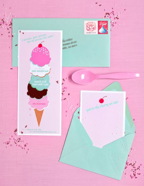 corie-ice cream party Ice Cream Party Invitations, Ice Cream Invitation, Ice Cream Party Theme, Fest Temaer, Ice Cream Birthday Party, Ice Cream Theme, Diy Ice Cream, Ice Cream Social, Party Deco