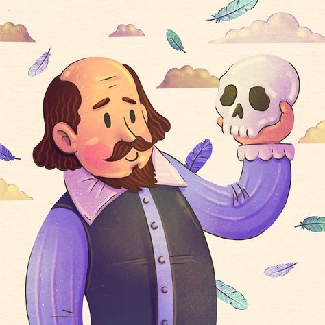 Free vector watercolor shakespeare illus... | Free Vector #Freepik #freevector #shakespeare #poetry #literature #watercolor-illustration Shakespeare Illustration, Shakespeare Poetry, Jamaica Facts, John Adams Quotes, George Washington Facts, Small Love Quotes, Religious Tolerance, Trend Quote, John Adams