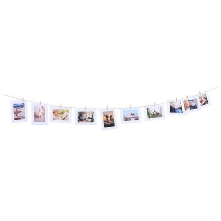 Yongwei Photo Hanging Display with Clips - 10 Pcs 7" Picture Frames Collage Wall Decor, Size:7.2" x 5.28" x 0.51", White Picture Frames Collage, Collage Wall Decor, Photo Collage Diy, Frames Collage, Paper Picture Frames, Photo Hanging, Paper Picture, Craft Ornaments, Photo Collage Canvas