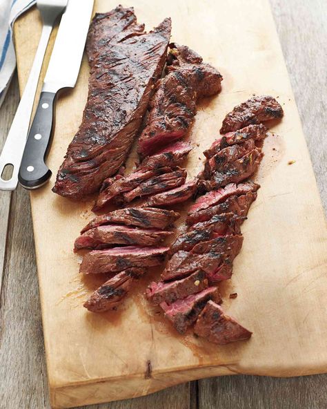 Grilled Marinated Hanger Steak Flank Steak Tacos, Marinated Skirt Steak, Hanger Steak, Steak Tacos, Steak Marinade, Best Steak, Summer Grilling, Onion Recipes, Grilled Steak