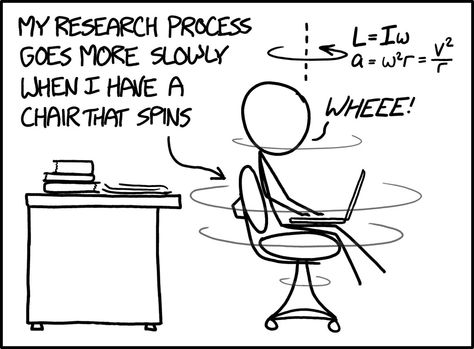 Research Quality v/s Chair Type : Funny Spinning Chair, Randall Munroe, Science Wallpaper, S Chair, Chair Types, Funny Pins, Funny Me, Teacher Life, Ancient Art